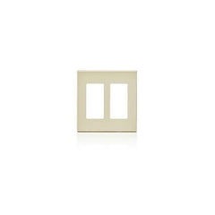 LEVITON Leviton 80309-ST Decora Plus Screwless Standard Size Wall Plate 2 Gangs