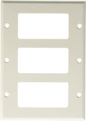 LEVITON Leviton 80411-W 3-Gang Decora/GFCI Device Decora Wall Plate Standard Size