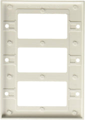 LEVITON Leviton 80411-W 3-Gang Decora/GFCI Device Decora Wall Plate Standard Size