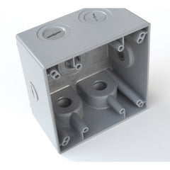 MULBERRY METAL PRODUCTS Mulberry Metal Products 30598 Wp Deep Alum Box 7 Outlets 2 Gangs 3/4 in Hub