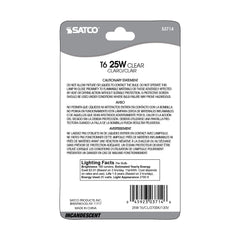 SATCO Satco S3714 25t6/cl/e12/120v/cd 25 watt