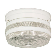 SATCO Satco SF77-098 2 Light 8 inches Flush Mount Medium Crystal White Drum