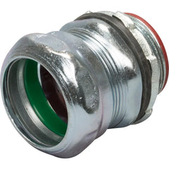TOPAZ Topaz 654SIRT 1-1/4 inches Steel Raintight Compression Type Connector with Insulated Throat