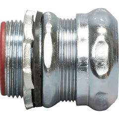 TOPAZ Topaz 654SIRT 1-1/4 inches Steel Raintight Compression Type Connector with Insulated Throat