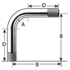 ATKORE Atkore 876775 Elbow 2-1/2 inchesx 90° Galvanized Rigid Conduit GRC