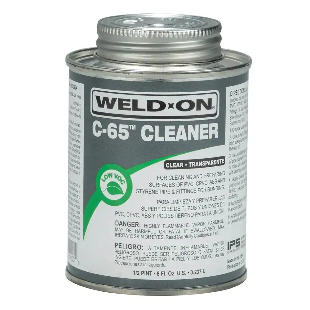 WELD-ON Weld-On 107650041 1/2 Pint IPS Pipe Cleaner with Applicator Cap