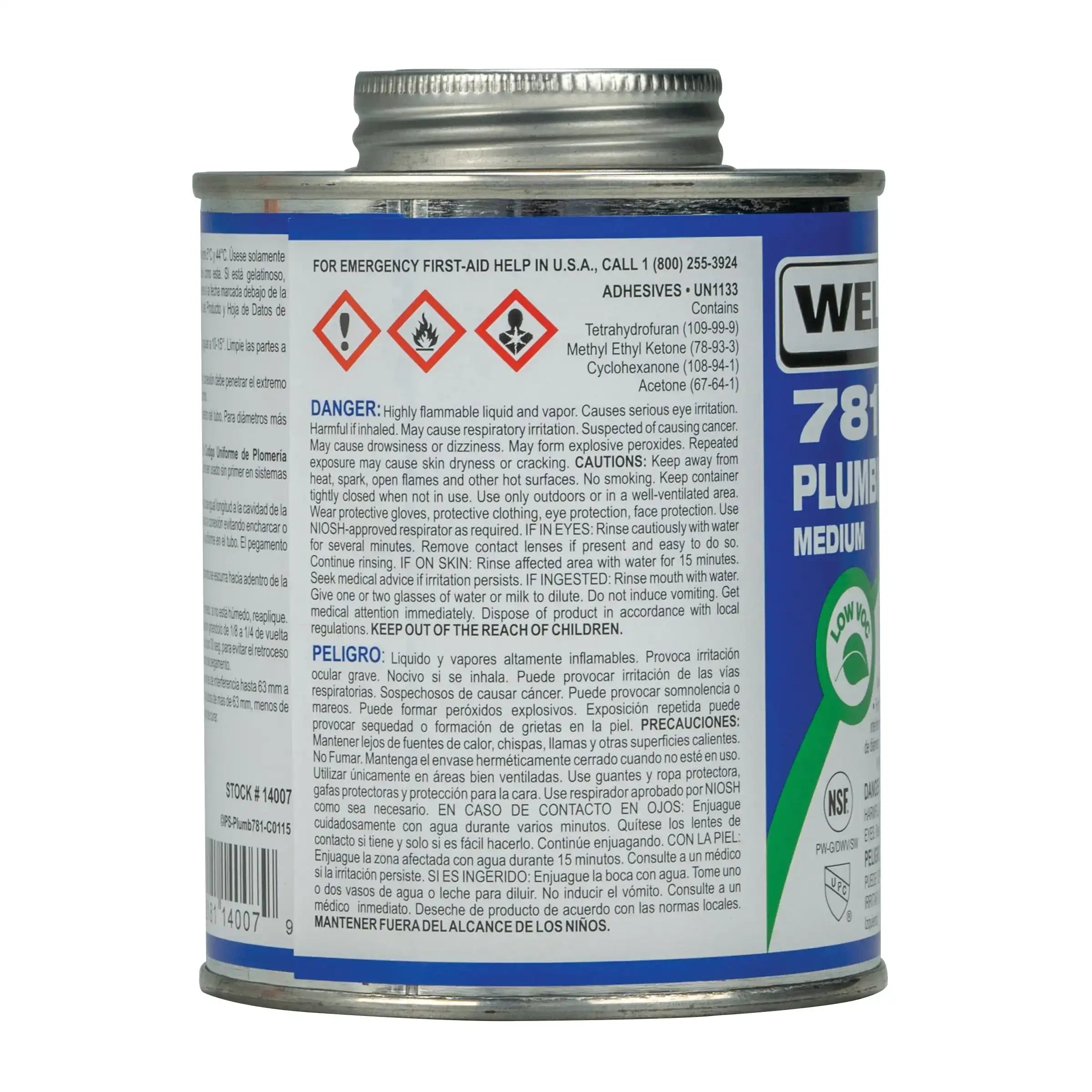 WELD-ON Weld-On 14007 Solvent Cement 1 Pint