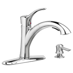 AMERICAN STANDARD American Standard 9015101.075 Mesa 1-handle pull-out kitchen faucet with soap dispenser 1.8 GPM