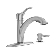 AMERICAN STANDARD American Standard 9015101.075 Mesa 1-handle pull-out kitchen faucet with soap dispenser 1.8 GPM
