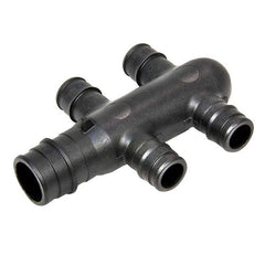 UPONOR Uponor Wirsbo Q2347550 ProPEX 4 Outlet EP Branch Opposing-Port Multi-Port Tee, 3/4 inch Supply x 1/2 inch Outlets