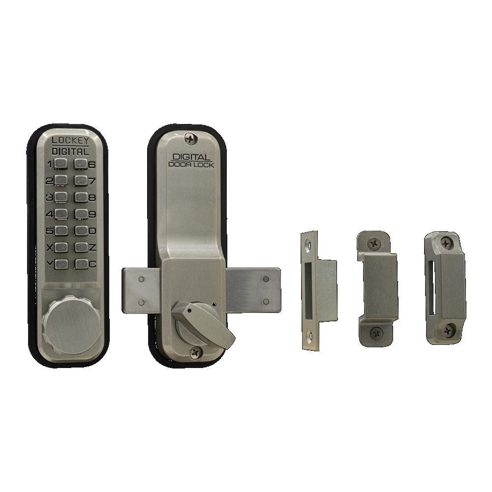 LOCKEY Lockey 2200SN Keyless Surface Mount Deadbolt Satin Nickel