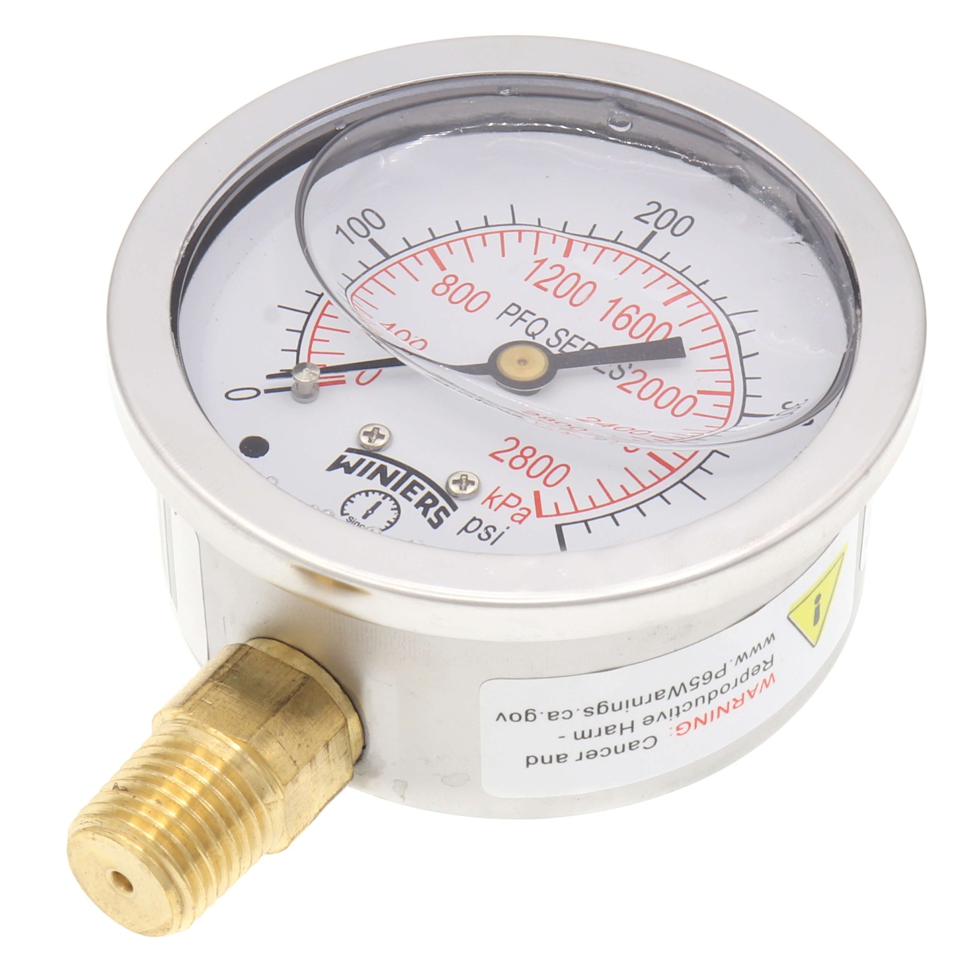 WINTERS INSTRUMENTS Winters Instruments PFQ817 2-1/2 inches Stainless Steel Liquid Filled Gauge (2.5 inch)