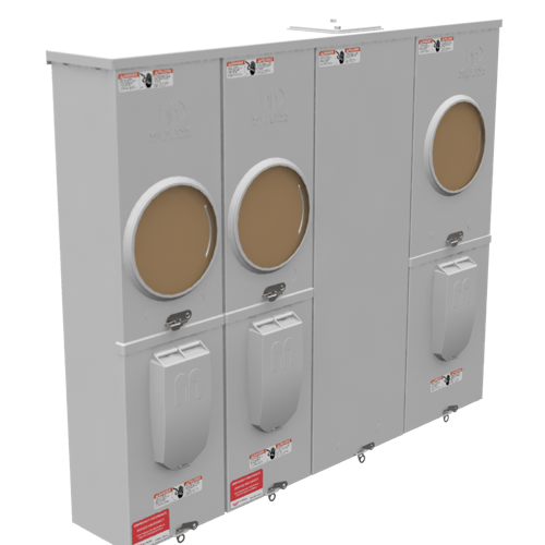 MILBANK Milbank U6123-X-BL 4 Terminal Ringless 3-Position Meter Socket