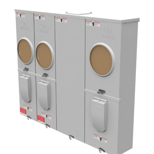 MILBANK Milbank U6123-X-BL 4 Terminal Ringless 3-Position Meter Socket