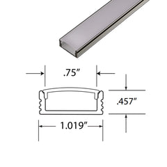 GM LIGHTING Gm Lighting LED-CHL-W Wide Aluminum Mounting Channel 4ft