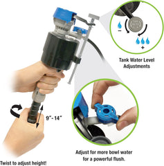 FLUIDMASTER Fluidmaster K-400H-021-P8 PerforMAX 2-Inch Everything Toilet Repair Kit No Size