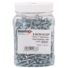 DIVERSITECH Diversitech 5-SCR101DP Screw, Sht Met., 10x1 Drill Pt