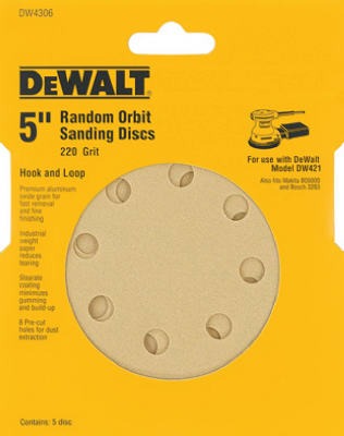 DEWALT Dewalt Accessories DW4306 220 Grit Sandpaper 5 Pack