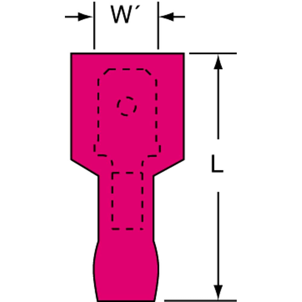 3M 3M 7010304076 Male Wire Disconnect 1/4 in Tab 22-18 Awg