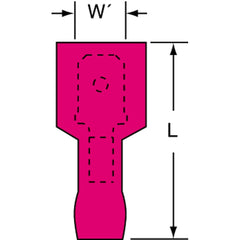 3M 3M 7010304076 Male Wire Disconnect 1/4 in Tab 22-18 Awg