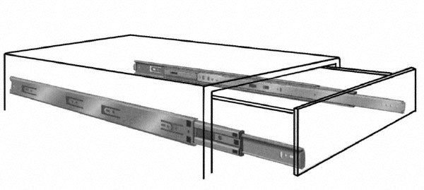 KNAPE & VOGT Knape Vogt 8400P 14 Ball Bearing Drawer Slide Chrome 14 in