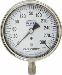 ASHCROFT Ashcroft 94341XLL Pressure Gauge 0-300 Psi 3.5 in Dial Mnpt