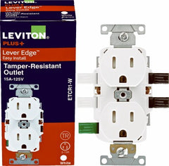 LEVITON Leviton R12-ETCR1-00W Tamper Resistant Duplex Outlet 15A