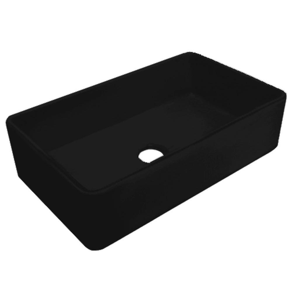 DAKOTA Dakota Plumbing DSE-FCA3320MBK Fireclay Farmhouse Sink