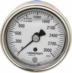 ASHCROFT Ashcroft 83249 Pressure Gauge 0-3000 Psi 2.5 in Dial