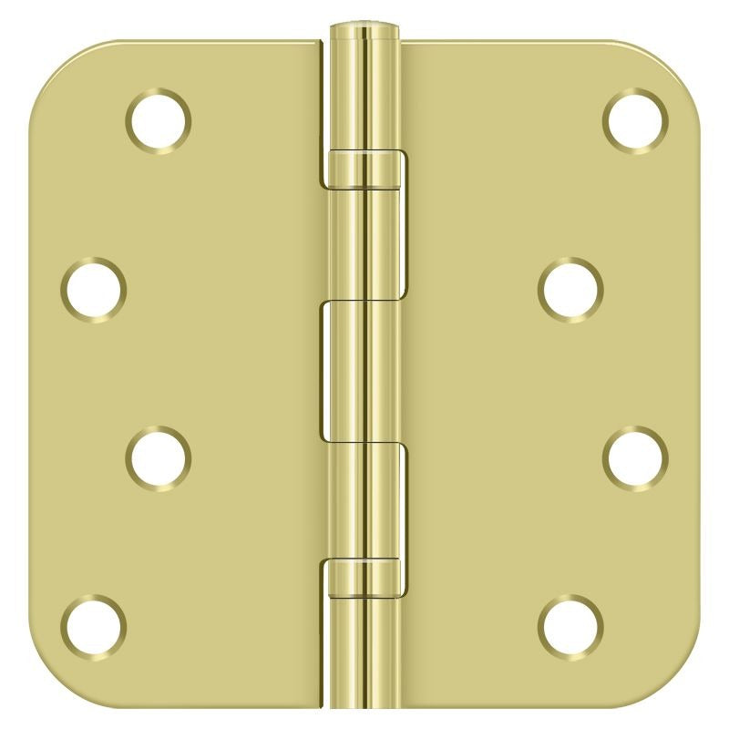 DELTANA Deltana S44R5BB3 Radius Corner Door Hinge Ball Bearing Bright Brass