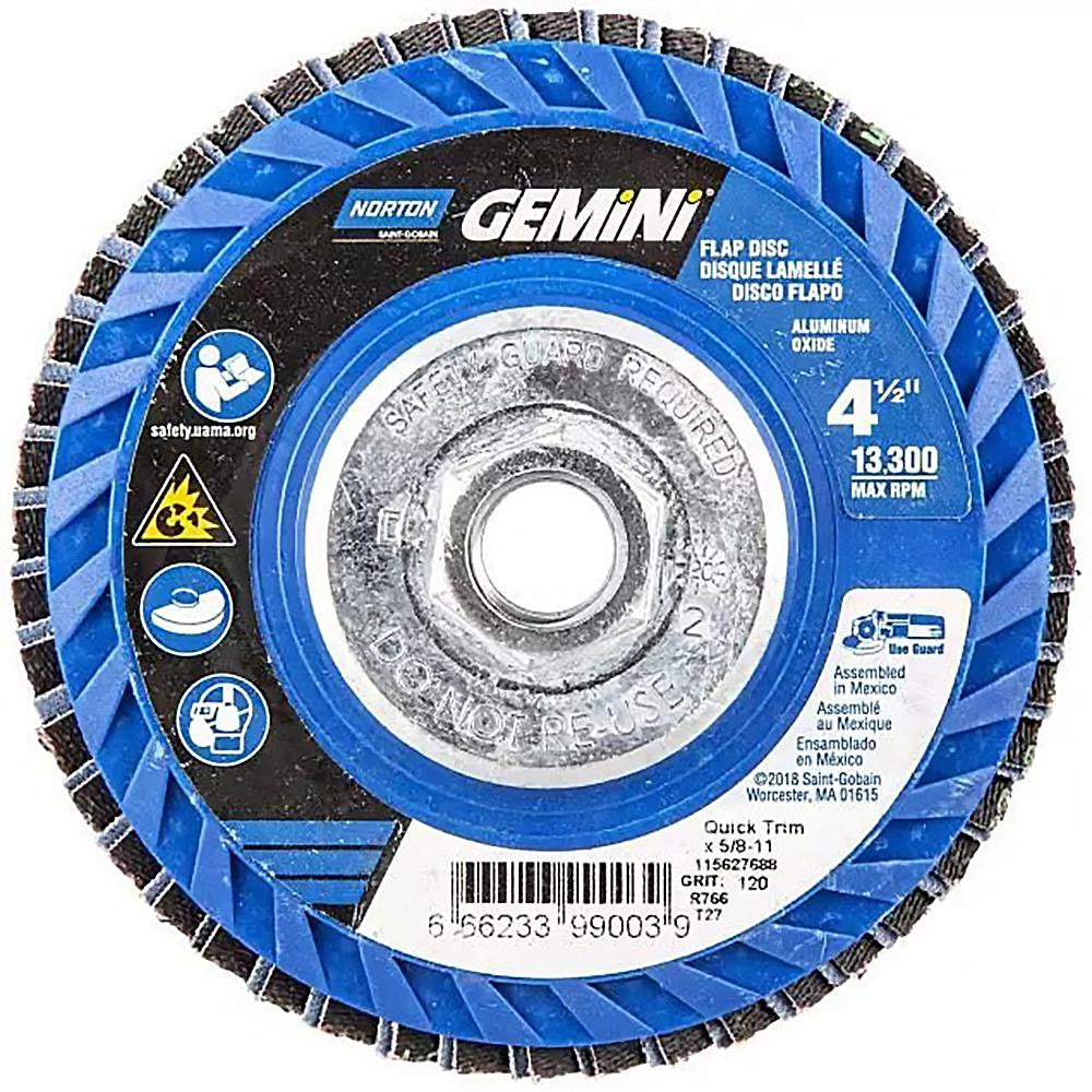 NORTON Norton 66623399003 Flap Disc 120 Grit Type 27 4.5 Inch