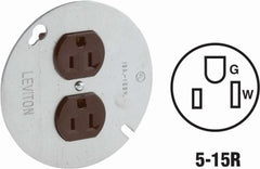 LEVITON Leviton Mfg Co 000-05042-000 Grounding Outlet 15A 125V Nema 5-15R