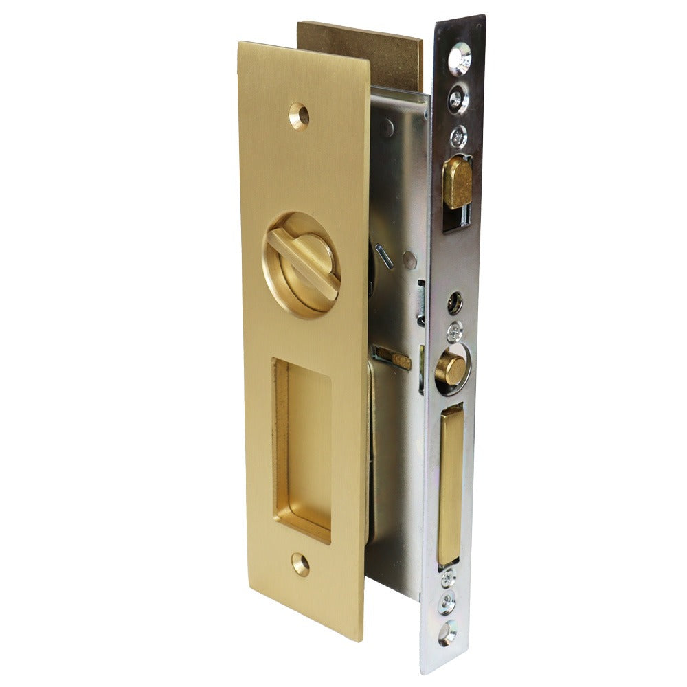EMTEK Emtek 2155US4138 Pocket Door Mortise Lock Satin Brass