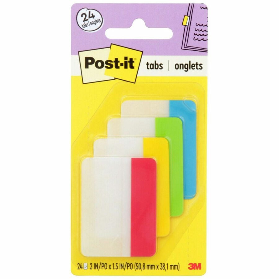 3M 3M MMM686ALYR Durable Tabs 2 x 1.50 (24/Pack) 686ALYR