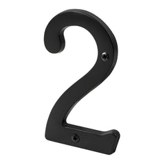 PAMEX Pamex DD074S2BL House Number 2 4 Inches Matte Black