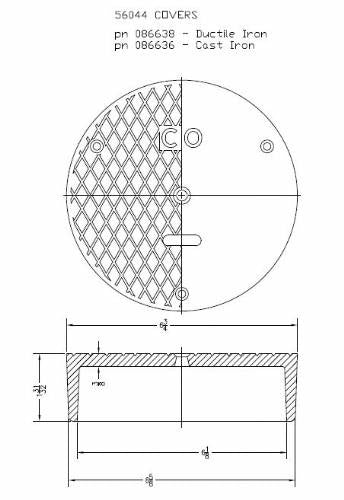 JOSAM Josam 086638 56044-5 Duct Cover (57000 Series) 086638