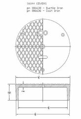 JOSAM Josam 086638 56044-5 Duct Cover (57000 Series) 086638