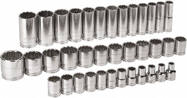 GEARWRENCH Gearwrench 80730 37pc 1/2in Drive Metric Deep Socket Set