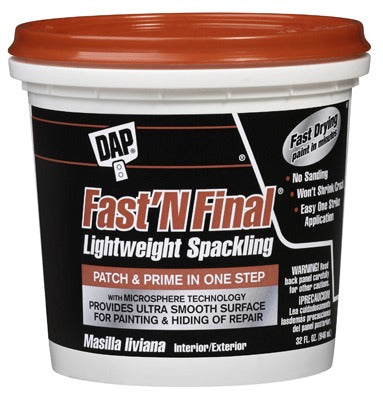 DAP Dap Inc 12142 Lightweight Spackling Quart 6 Pack