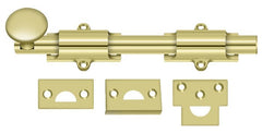 DELTANA Deltana 8SB3 Surface Bolt Heavy Duty 8 Inches Bright Brass