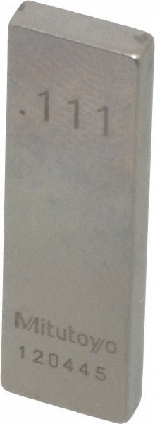 MITUTOYO Mitutoyo 611151-531 Steel Gage Block 0.111 in Grade 0