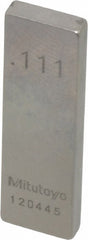 MITUTOYO Mitutoyo 611151-531 Steel Gage Block 0.111 in Grade 0