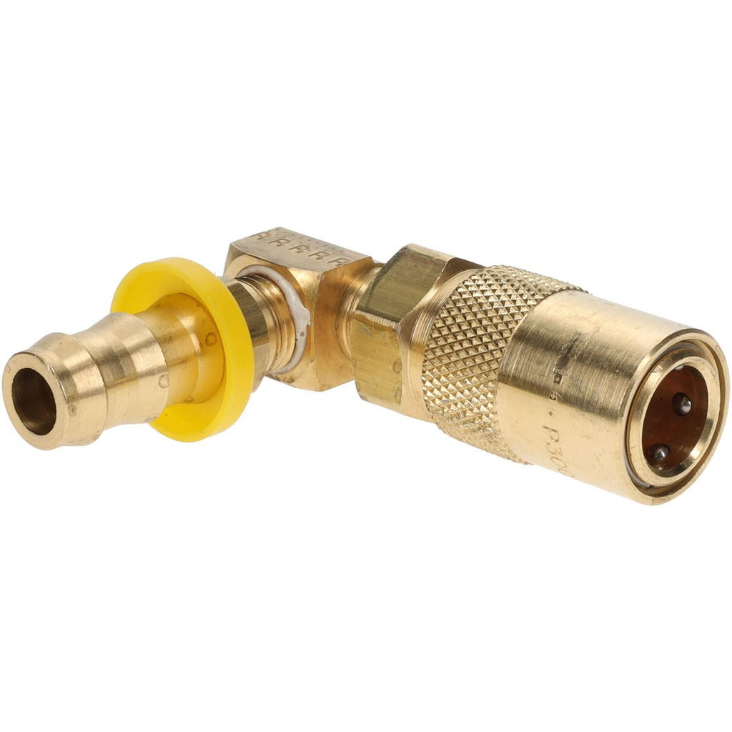 PARKER Parker PC318-BP 90 Deg Push-lok Hose Barb Coupler Brass