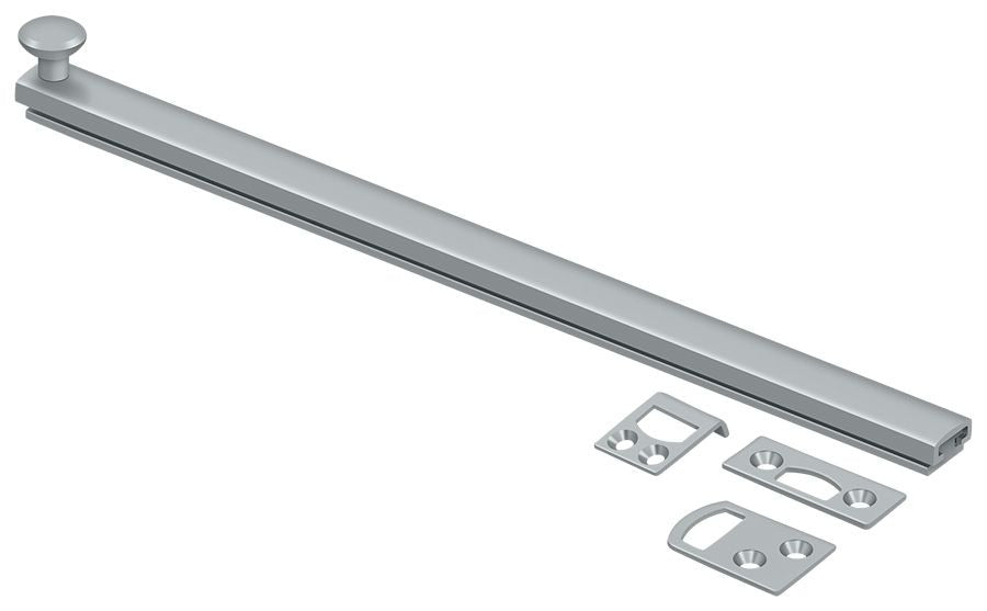 DELTANA Deltana 12SBCS26D Surface Bolt 12 in Concealed Screw Satin Chrome