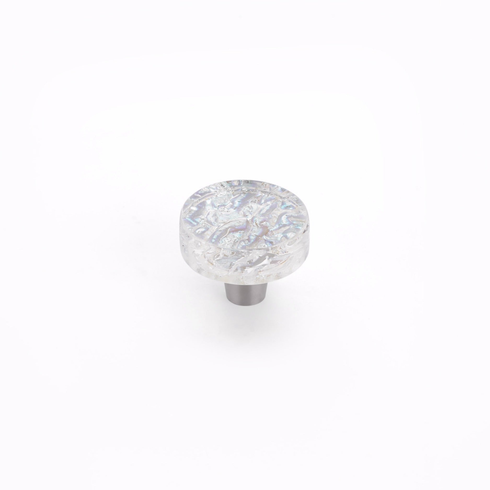 SCHAUB Schaub 31-PCL Round Glass Cabinet Knob Pearl Clear