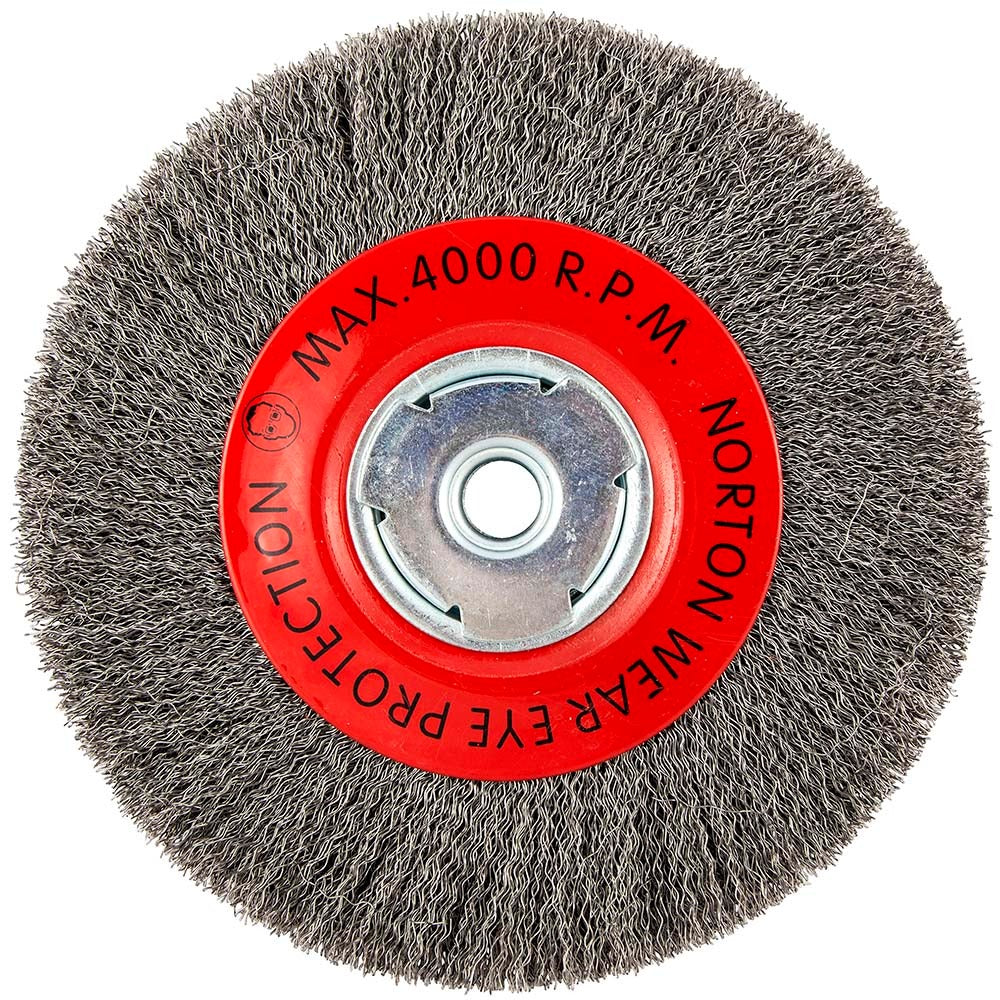 NORTON Norton 66252839100 8 Inch Carbon Steel Crimped Wheel Brush