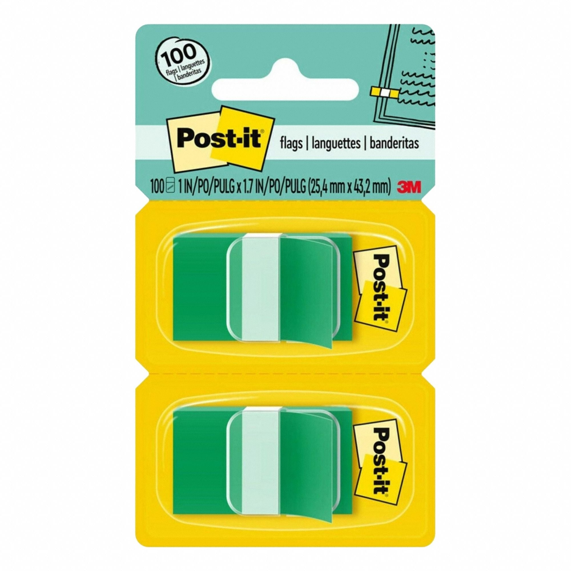 3M 3M MMM680GN2 Page Marker 50 Sheets per Pad 2 Pads per Pack (1 in x 1.7 in) 680GN2