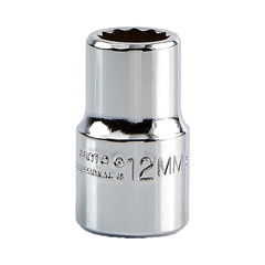 PROTO Proto J5412M 12mm 1/2 Drive 12-point Chrome Hand Socket
