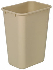 CONTINENTAL INDUSTRIES Continental 4114BE Rectangular Trash Can 41 Qt Beige