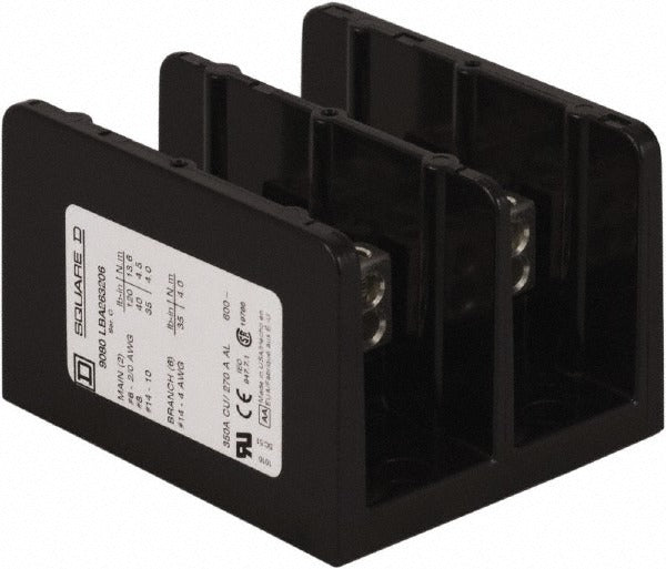 SCHNEIDER ELECTRIC Square D 9080LBA263206 Power Distribution Block 2P 350A